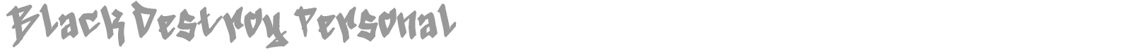 Black Destroy font preview